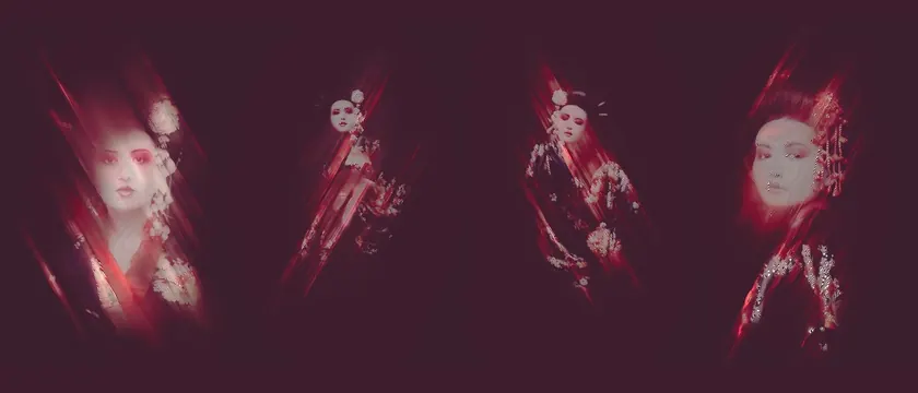 Motion Blur Portrait Series, abstract, dark-mode, dark
