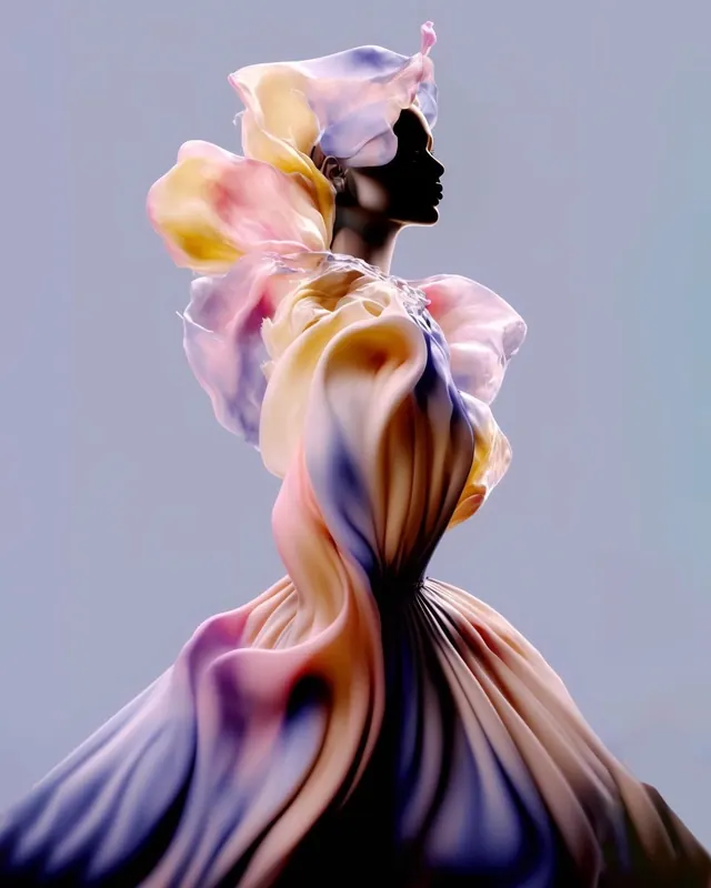 Flowing Fabric Sculpture