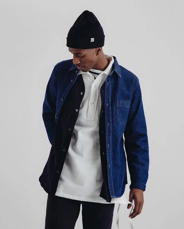 Layered streetwear look styling, photographic, minimal, neutral