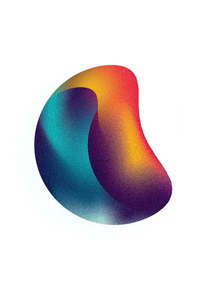 Abstract Gradient Shape, 3d-render, gradient-heavy, vibrant