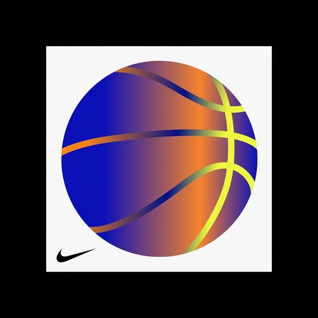 Gradient Basketball Logo Graphic, bold, geometric, vibrant