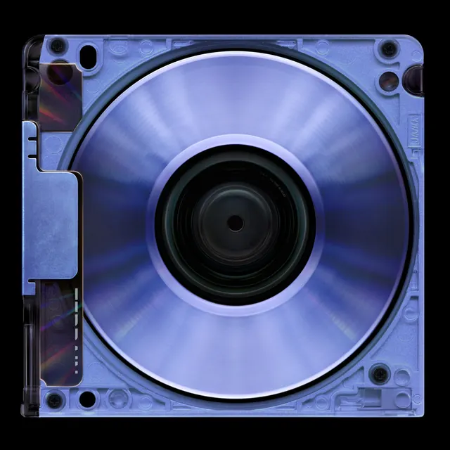 Purple 3D Printed Camera Device, 3d-render, technical, vibrant