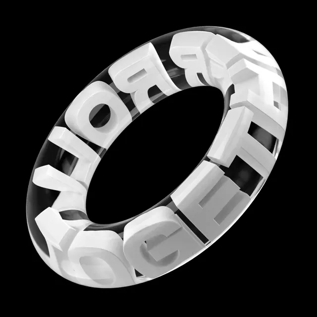 Abstract 3D sculptural form letters, dark-mode, 3d-render, dark
