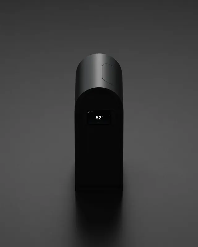 Minimal product device mockup with display, minimal, 3d-render, monochrome