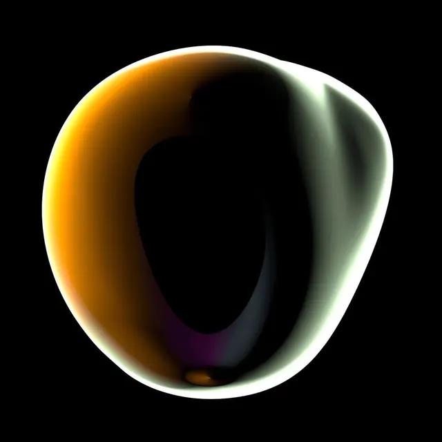 Abstract gradient sphere with warm and cool tones, 3d-render, gradient-heavy, gradient