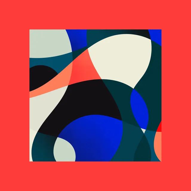 Kleurstaal abstract geometric composition, abstract, geometric, vibrant