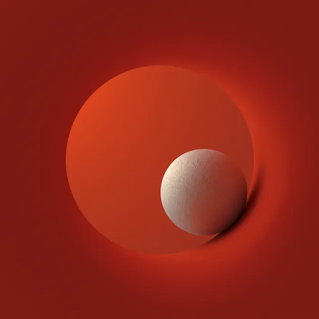 3D Rendered Geometric Sphere, 3d-render, geometric, warm