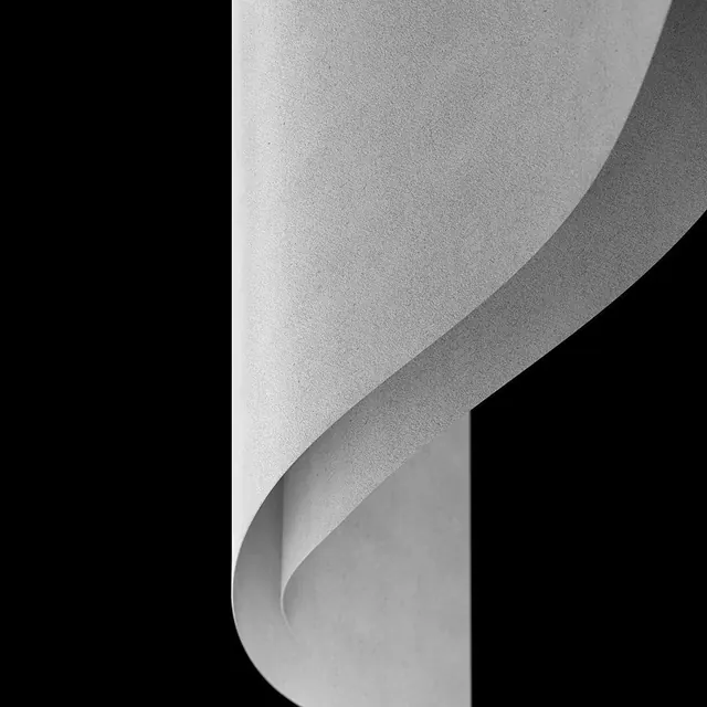 Curved gray paper on black, minimal, monochrome, monochrome