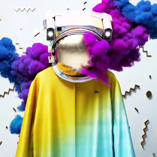 Multicolor gradient composition, gradient-heavy, geometric, vibrant