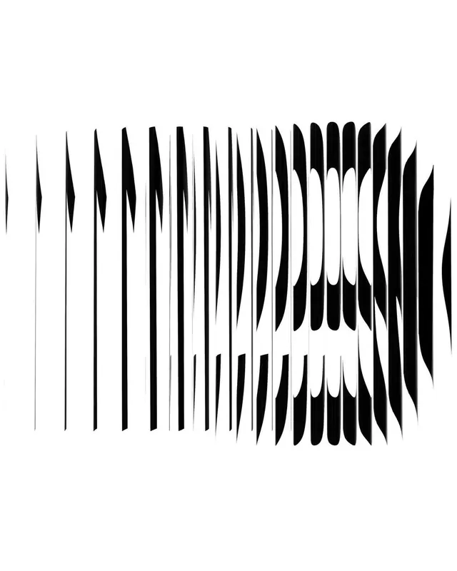 Distorted vertical stroke abstract, minimal, abstract, monochrome