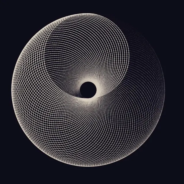 Wireframe sphere line drawing, minimal, geometric, dark
