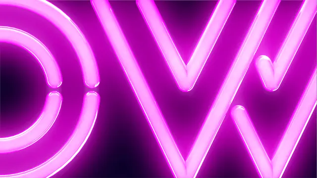 Pink neon tube abstract close-up, abstract, photographic, neon