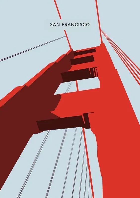 San Francisco Abstract Graphic