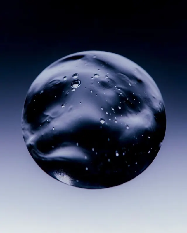 Abstract liquid sphere with pearl texture, 3d-render, abstract, cool