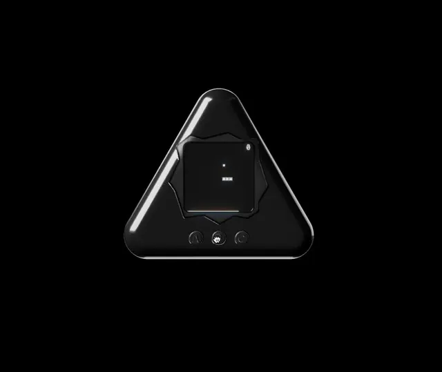 Vercel Triangle Device, minimal, dark