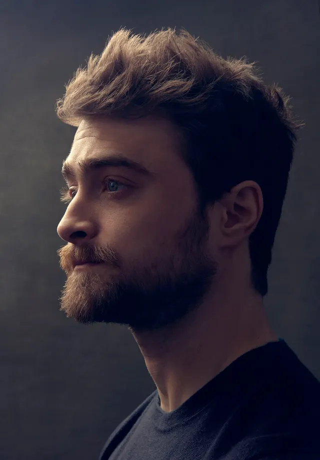 Profile Portrait with Soft Lighting, photographic, minimal, muted