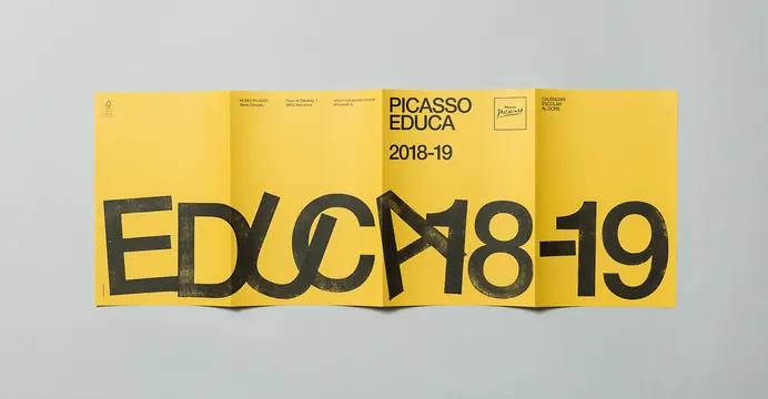 Picasso Educa 2018-19 brochure, bold, geometric, vibrant
