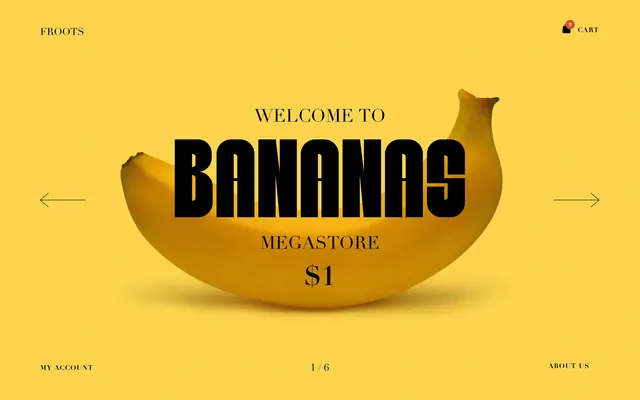 ecomm-banana, photographic, data-dense, vibrant