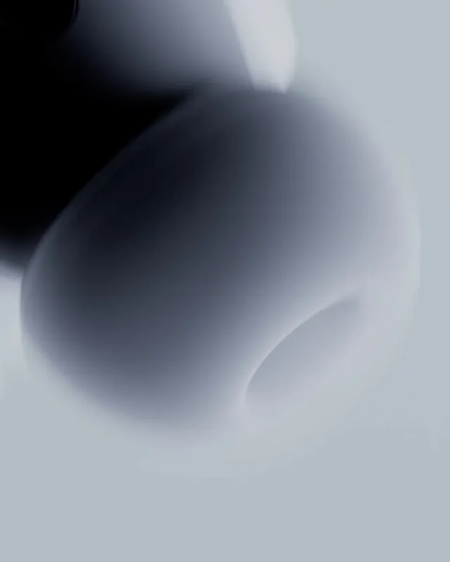 Abstract 3D Fluid Form, minimal, organic, monochrome