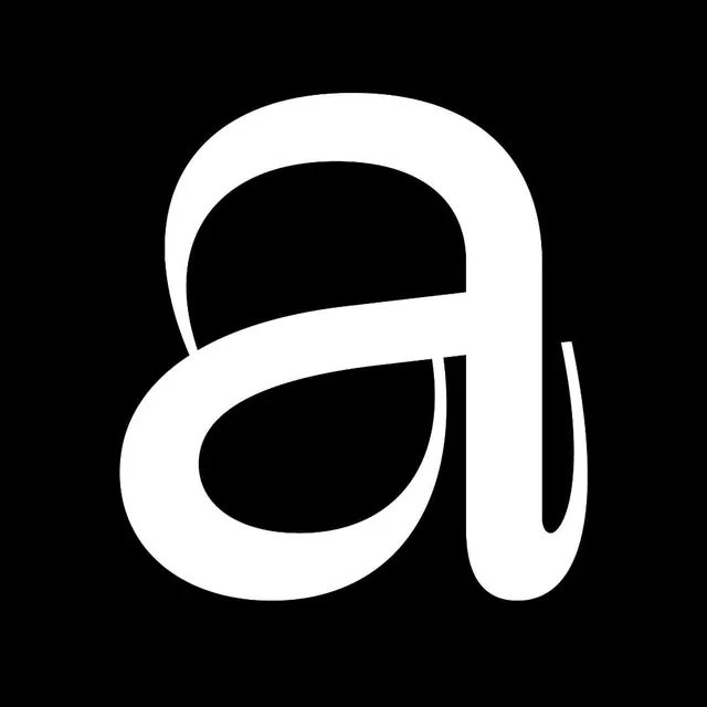 Abstract monochrome flowing ribbon shape, minimal, geometric, monochrome