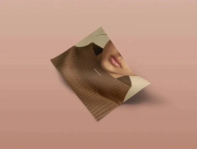 Abstract Portrait Collage, abstract, minimal, muted