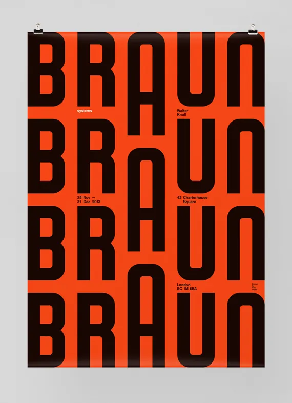 Bold typographic poster with repeating word, bold, minimal, vibrant