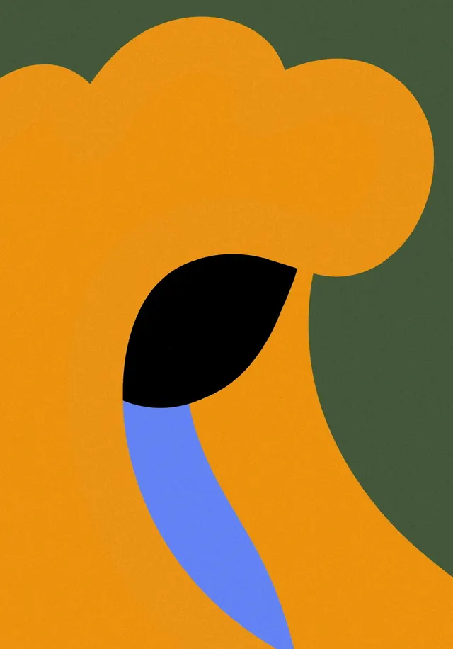 Organic abstract shapes duotone, abstract, flat, vibrant