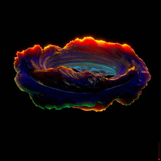 Cinema 4D 3D render with orange and black, 3d-render, dark-mode, dark