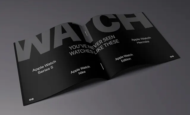 Apple Booklet, minimal, editorial, dark