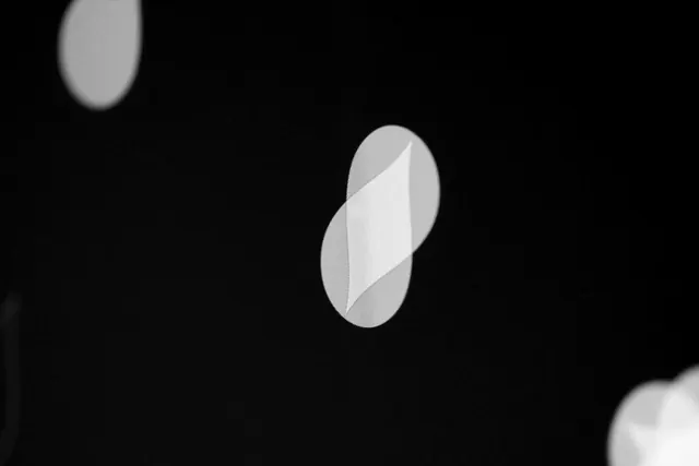 Abstract Light Orbs, minimal, monochrome, high-contrast