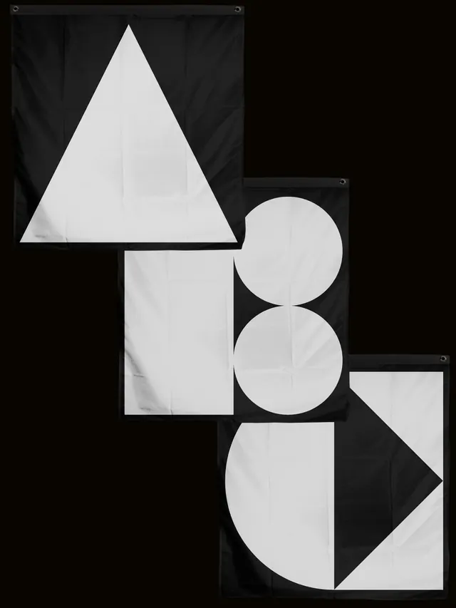 Geometric Abstract Composition, minimal, swiss, monochrome