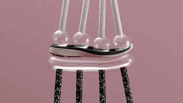 Abstract 3D Metallic Structure, abstract, 3d-render, vibrant