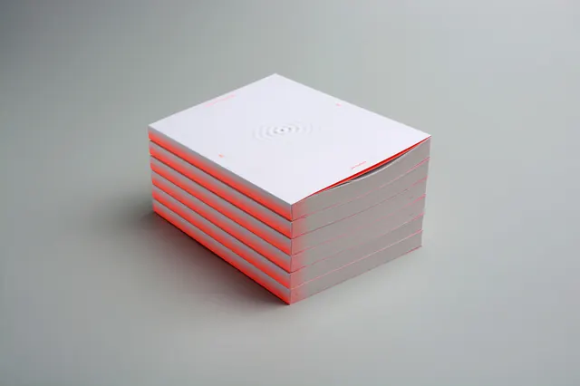 Stacked White and Pink Cards, minimal, geometric, light