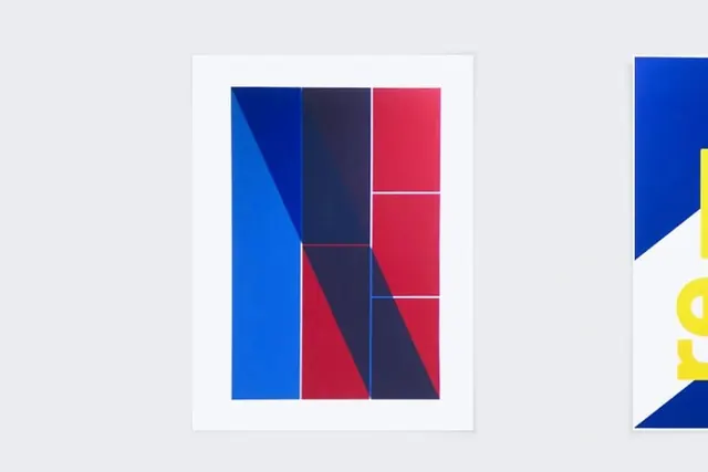 Geometric Abstract Composition, minimal, geometric, high-contrast