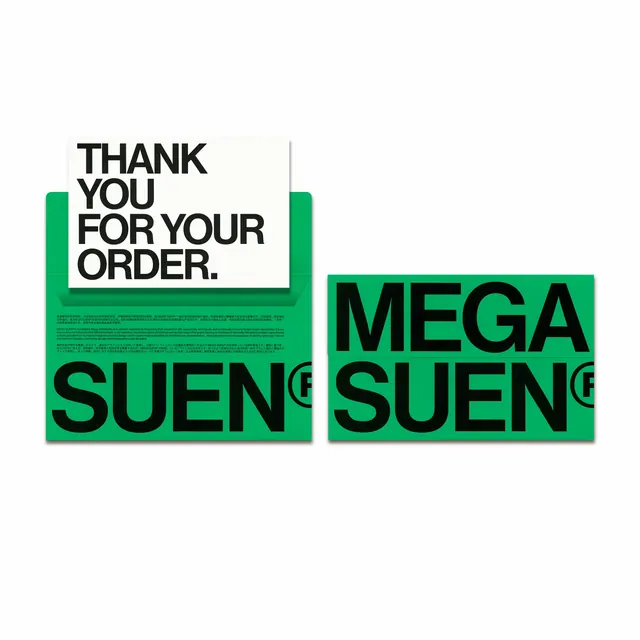 Mega Suen Typography Layout, brutalist, neo-brutalist, high-contrast