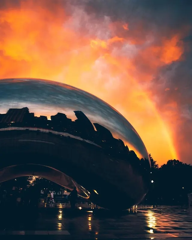 Futuristic Dome Architecture at Sunset, photographic, warm