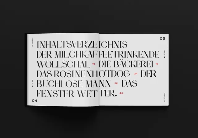 German Typography Layout, minimal, swiss, high-contrast