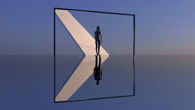 Abstract Geometric 3D Composition, minimal, geometric, light