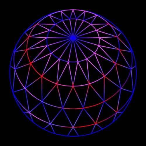 Geometric Sphere Wireframe, geometric, technical, vibrant