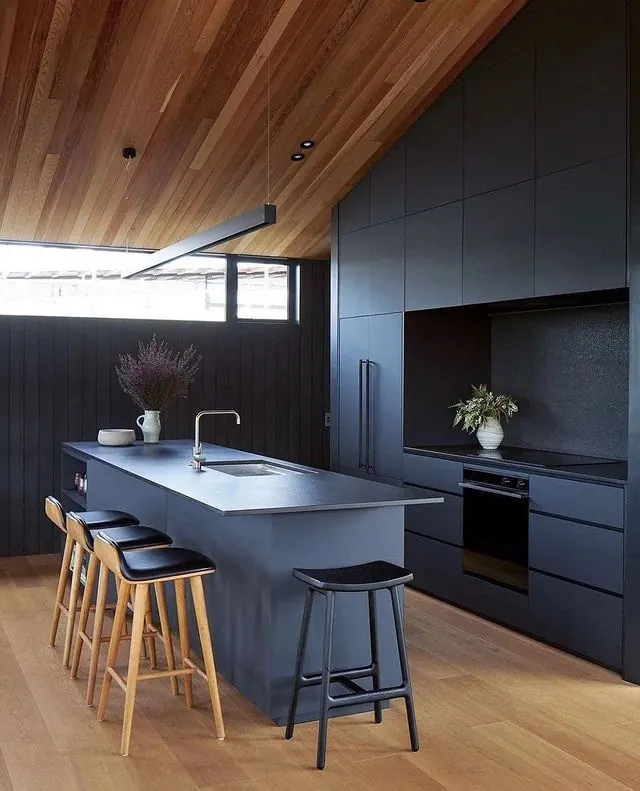 Modern Kitchen Interior, minimal, luxury, dark