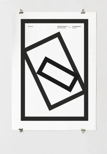 Geometric Abstract Line Art, minimal, swiss, monochrome