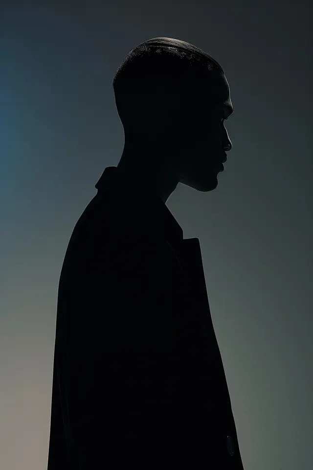 Silhouette Portrait, minimal, monochrome, monochrome