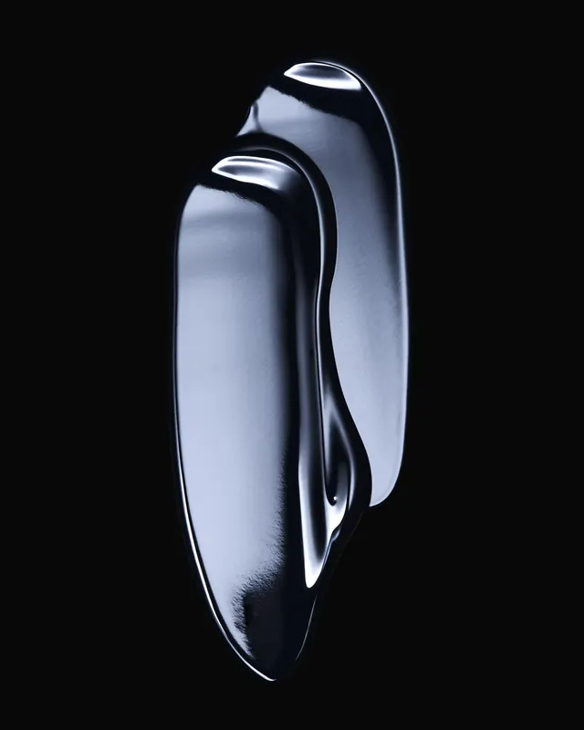 Abstract Metallic Fluid Form