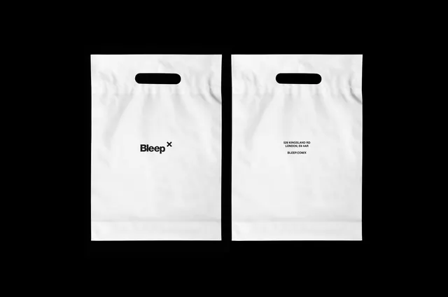 Bleep Logo Mockup, minimal, corporate-clean, monochrome