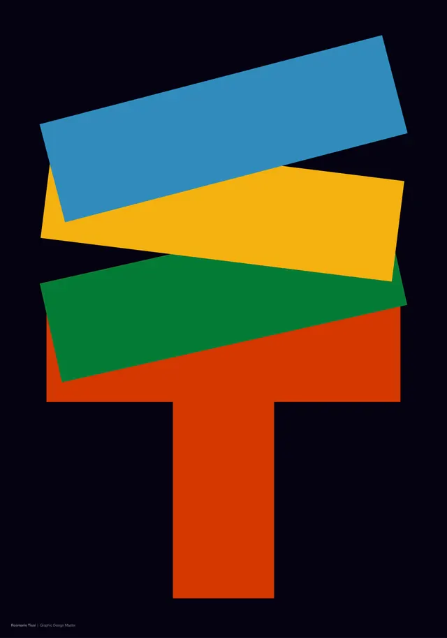 Abstract Geometric Composition, brutalist, geometric, high-contrast