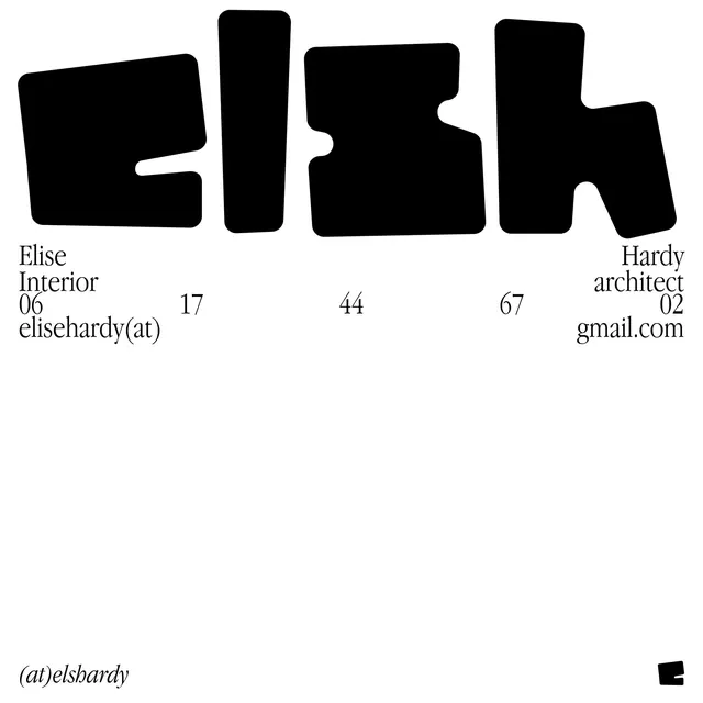 Elise Hardy Identity, brutalist, minimal, high-contrast