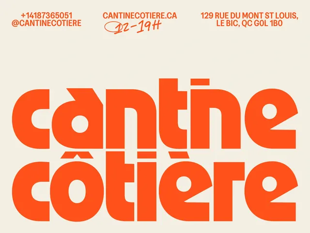 Cantine Côtière Wordmark, minimal, geometric, vibrant