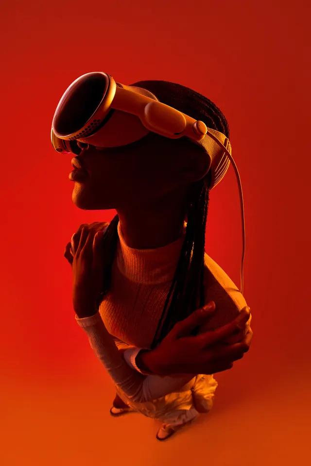 Deep Red Abstract Artwork with Vertical Lighting, abstract, 3d-render, dark