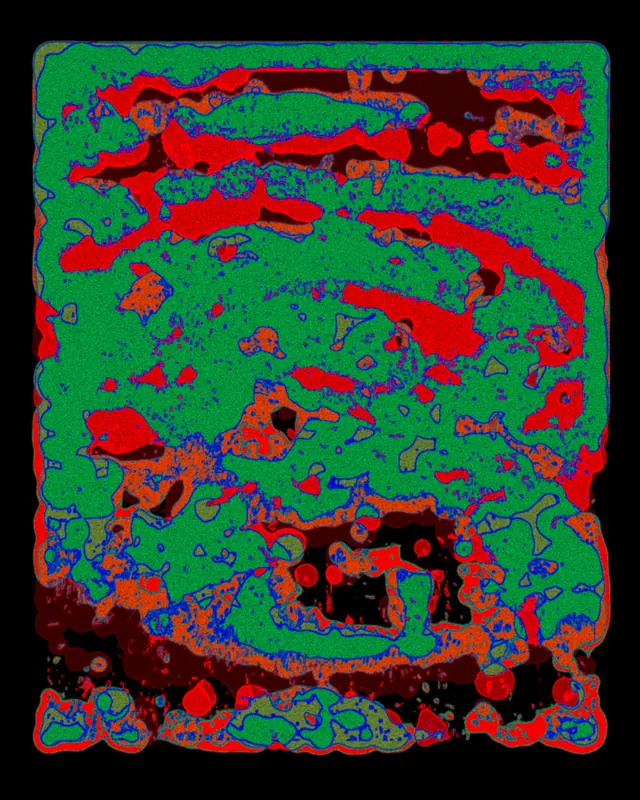 Vibrant abstract color map, maximalist, abstract, vibrant