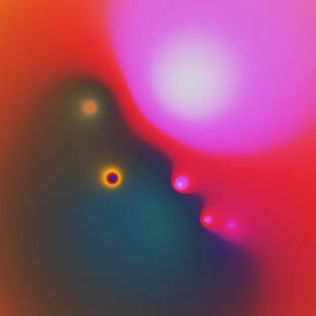 Gradient abstract composition with glowing orbs, abstract, gradient-heavy, vibrant